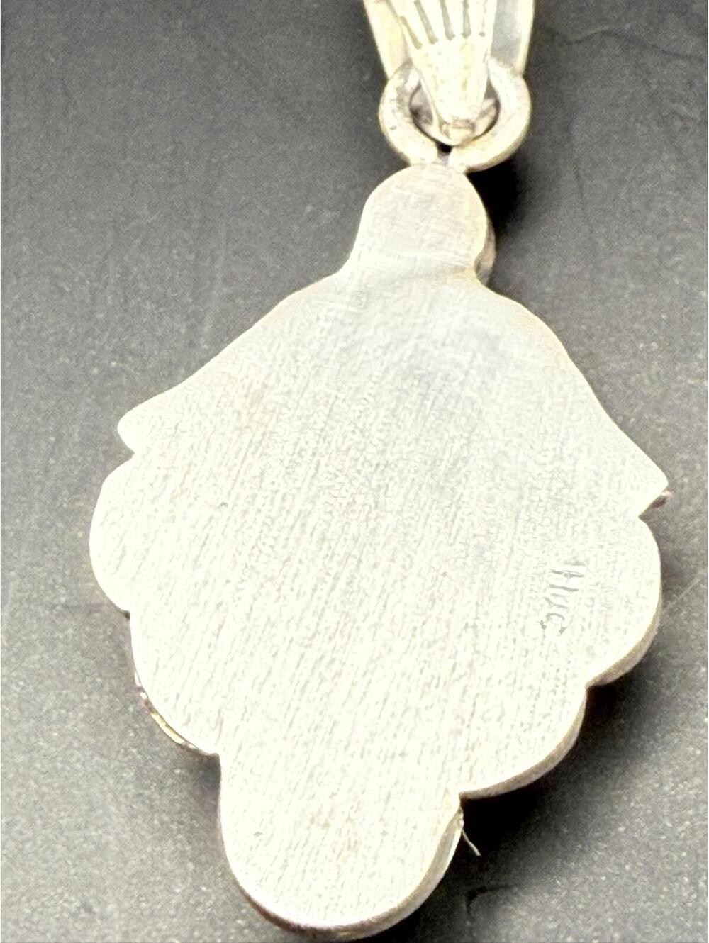 Artist Stamped HCR Golden Hills Turquoise Sterling Silver 925 Pendant - Picture 3 of 4